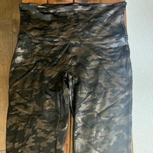 SPANX camo faux leather leggings